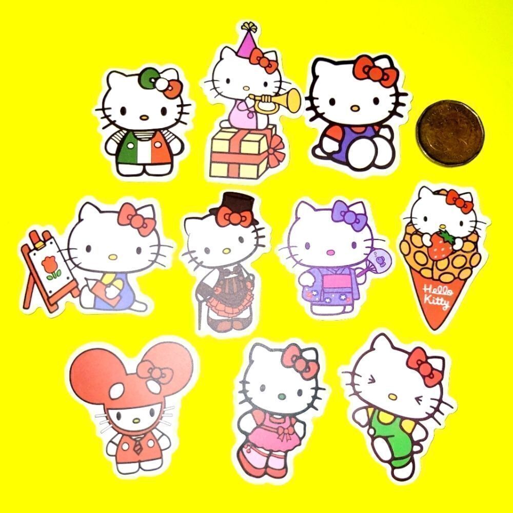 3/$20 brand new 10x waterproof hello kitty stickers